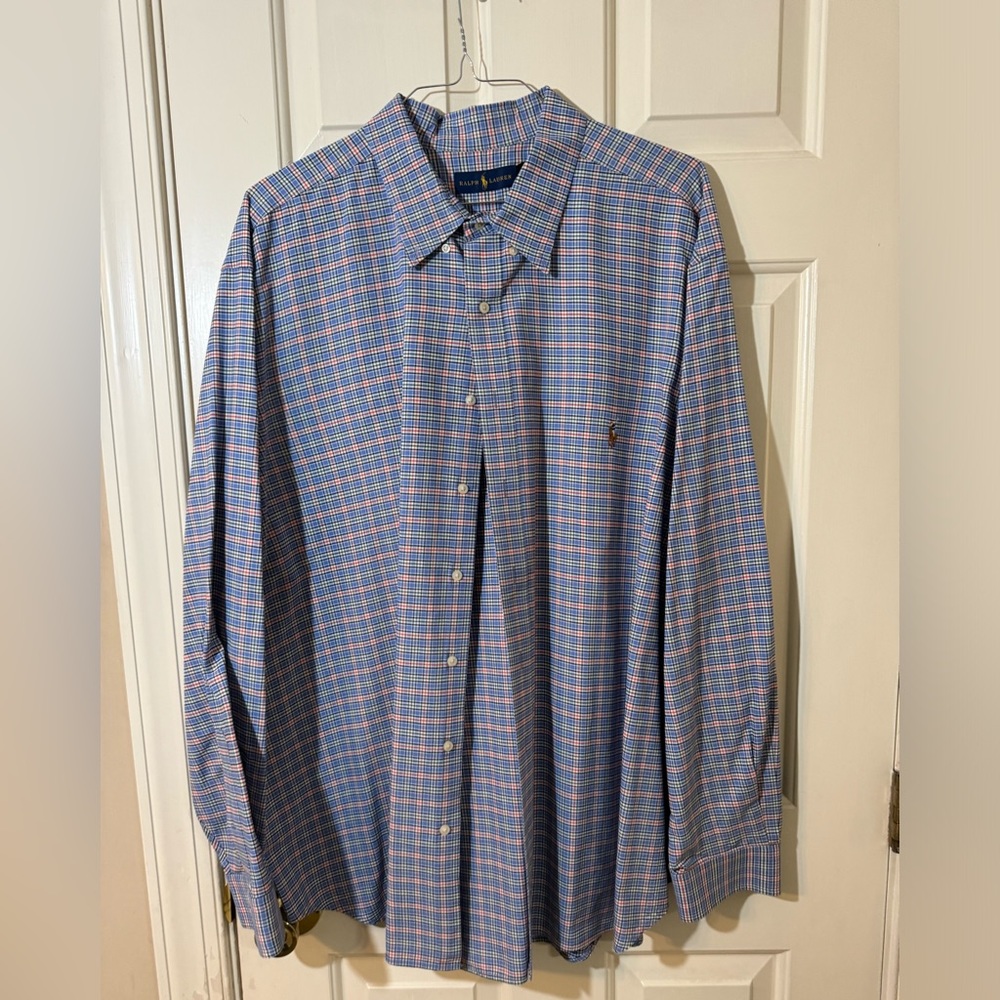 Polo by Ralph Lauren full color embroidery long sleeve dress shirt